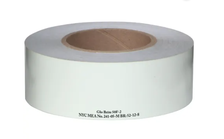 Glo Brite GLOW IN THE DARK Emergency Egress MEA Printed Tape - 1" & 2" Options